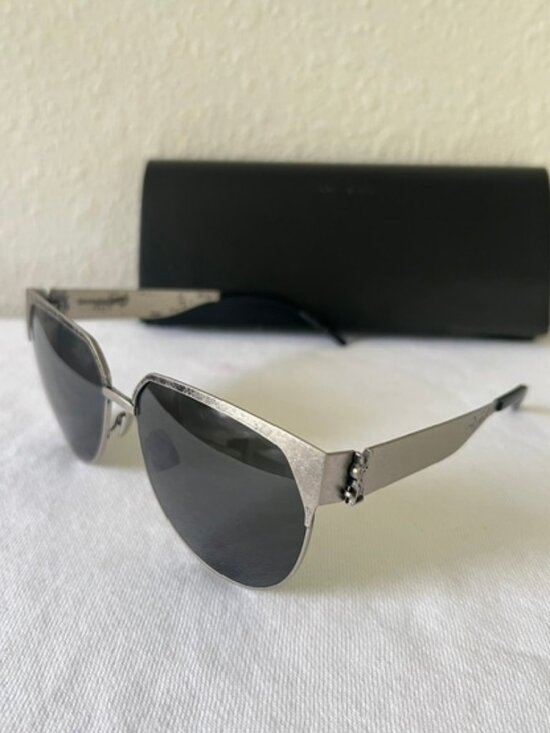 YSL Saint Laurent Silver Metal Womens Sunglasses SL M43 main image 6